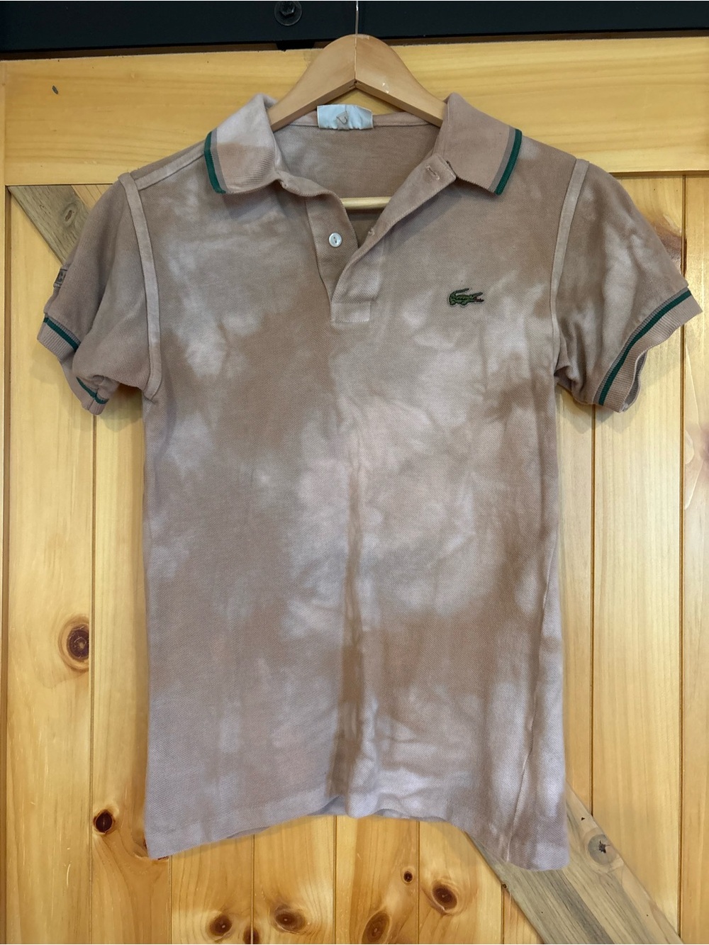 Lacoste Pinkish Brown Polo with Green Crocodile Logo
